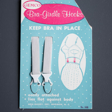 Bra-Girdle Hooks By Gemco, c. 1950s, USA. The Underpinnings Museum. Photography by Tigz Rice.