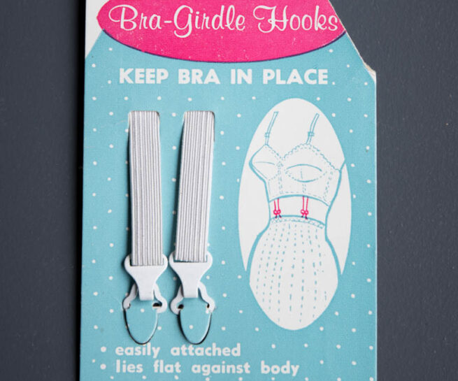 Bra-Girdle Hooks By Gemco, c. 1950s, USA. The Underpinnings Museum. Photography by Tigz Rice.