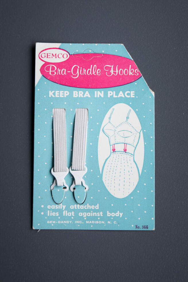 Bra-Girdle Hooks By Gemco, c. 1950s, USA. The Underpinnings Museum. Photography by Tigz Rice.