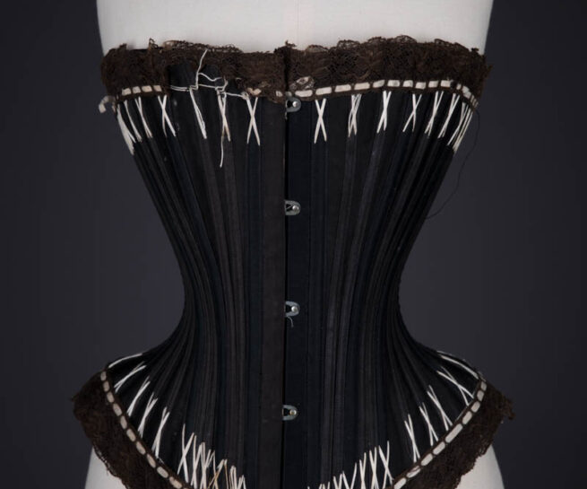 'Rust Proof' Style 602 Flossed Corset By Warner, c. 1890s, United States, The Underpinnings Museum. Photography by Tigz Rice.