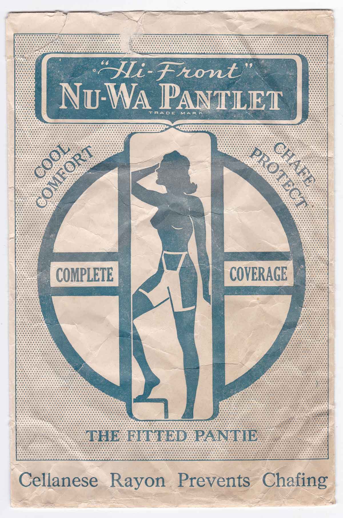 'Hi-Front Nu-Wa Pantlet' - Celanese Rayon Anti-Chafing Knickers, c. 1930s, USA. The Underpinnings Museum. Photography by Tigz Rice