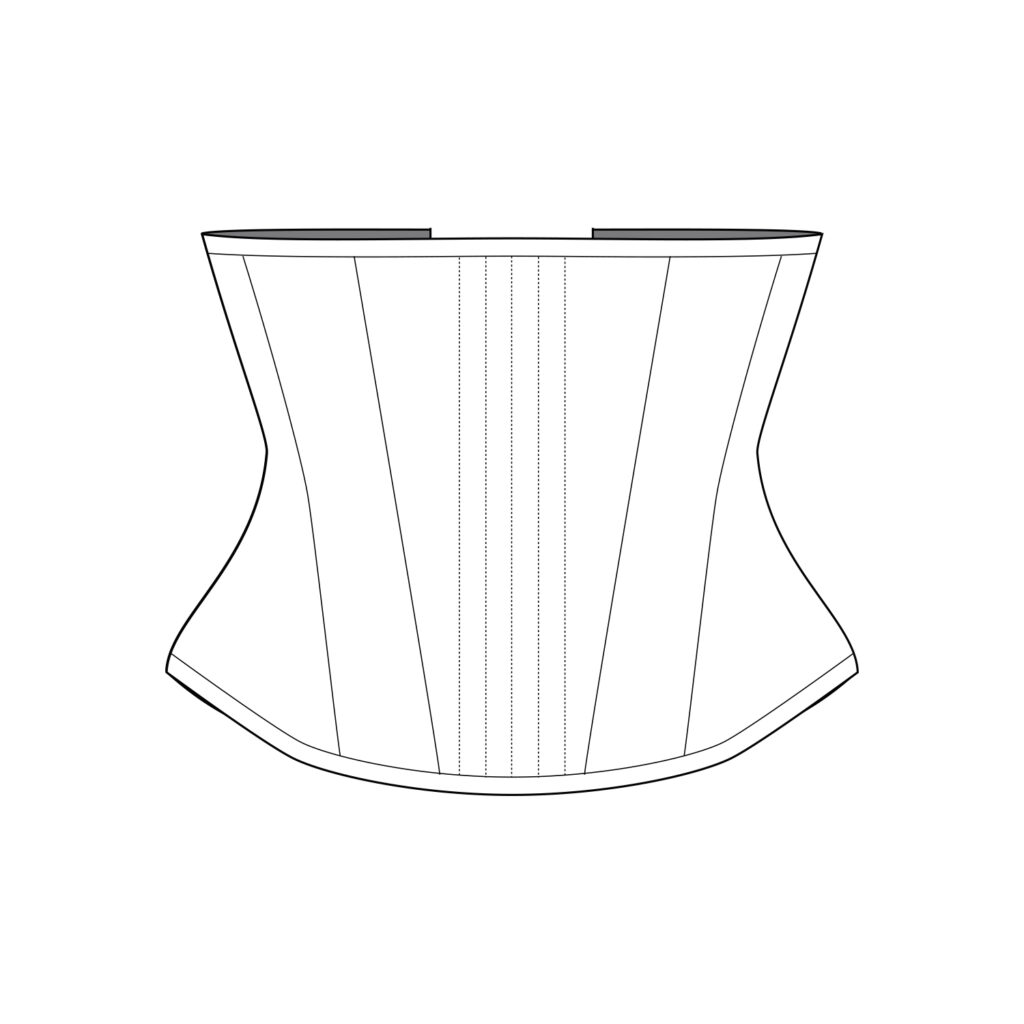 Sparklewren Pattern Technical Illustration - Cincher Corset