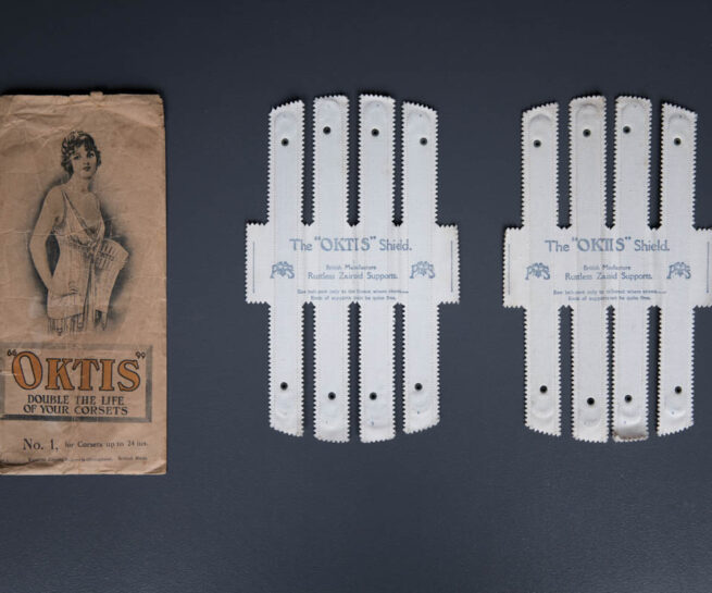 'Oktis' Corset Shields, c. 1910-1920s, Great Britain. The Underpinnings Museum. Photography by Tigz Rice.
