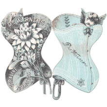 Die Cut Corset Trade Card By Dr Warner's, c. 1890s, Great Britain. The Underpinnings Museum