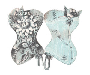 Die Cut Corset Trade Card By Dr Warner's, c. 1890s, Great Britain. The Underpinnings Museum