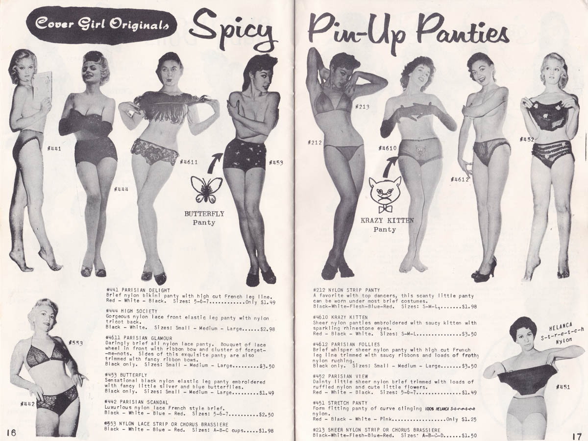 Sam Menning's Cover Girl Originals Catalogue, Vol. 3, Number 1, USA, c. 1950s, The Underpinnings Museum.