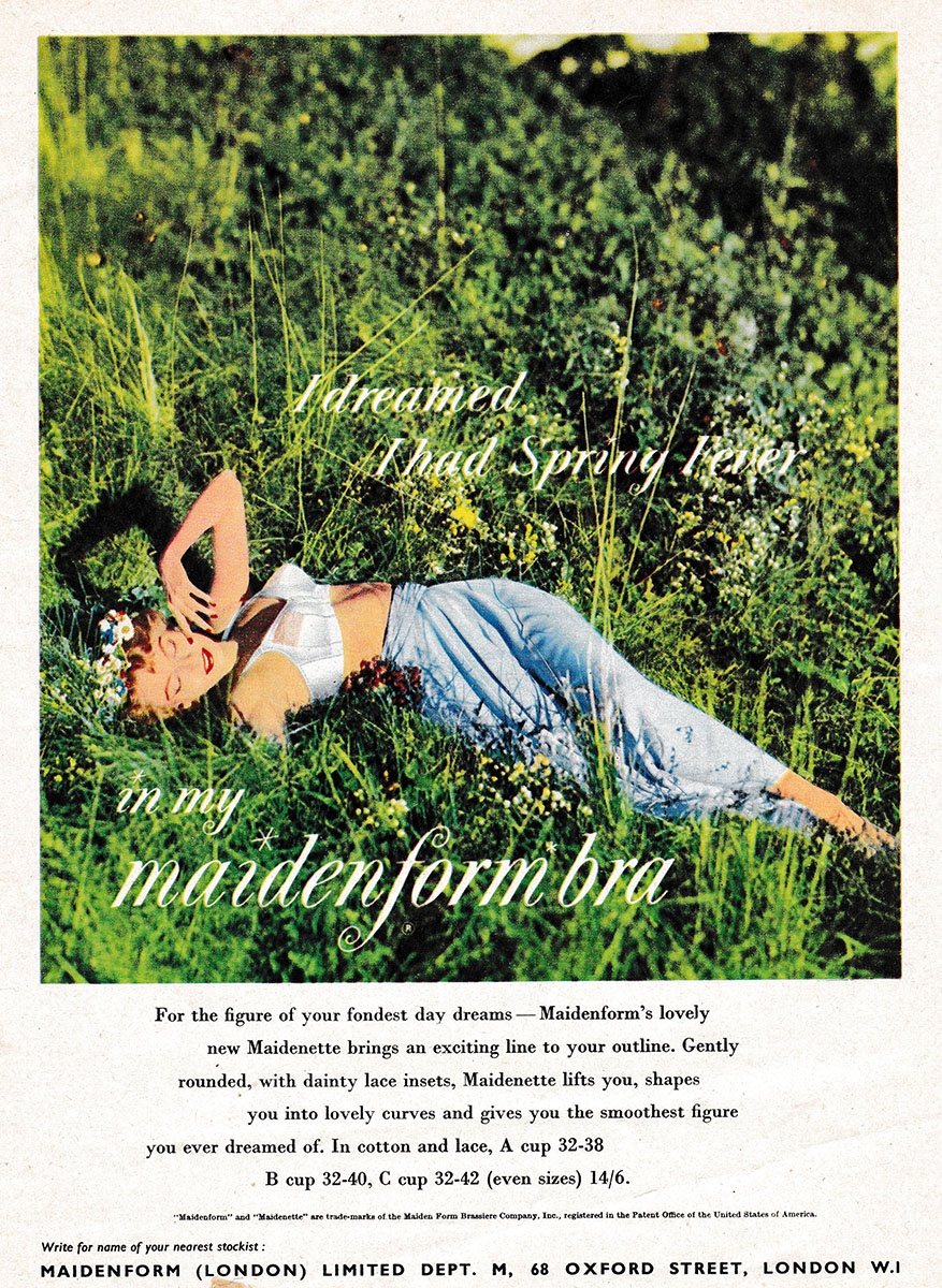 'I Dreamed I Had Spring Fever' Advertisement By Maidenform, c. 1956, Great Britain. The Underpinnings Museum