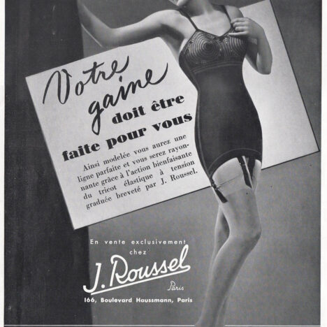 'Votre Gaine Doit Être Faite Pour Vous' Advertisement By J. Roussel, c. 1930s, France. The Underpinnings Museum