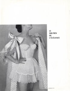 French Luxury Corsetry Magazine Excerpt, 1956, France. The Underpinnings Museum.