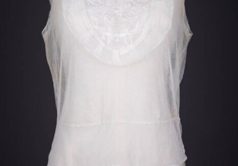 Bobbinet Tulle & Embroidered Muslin Chemisette By Boué Soeurs, c. 1920s, France, The Underpinnings Museum. Photography by Tigz Rice.