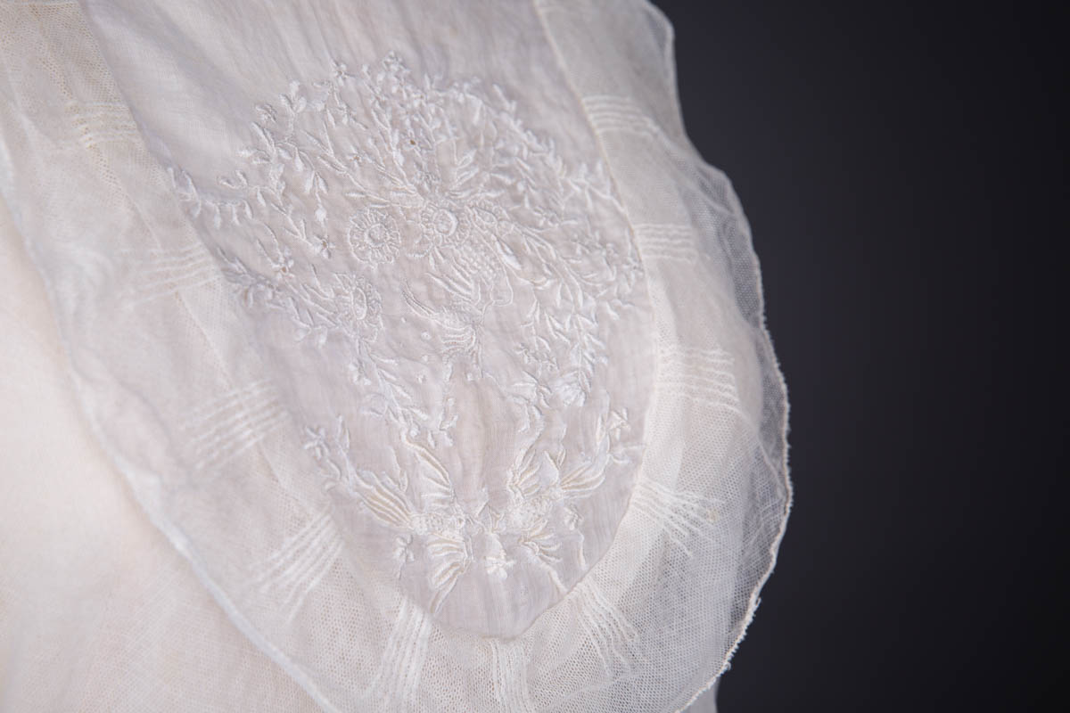 Bobbinet Tulle & Embroidered Muslin Chemisette By Boué Soeurs, c. 1920s, France, The Underpinnings Museum. Photography by Tigz Rice.