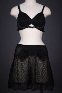 Keyhole Cut Out Bra & Lace Half Slip By Christian Dior, c. 1957, Great Britain. The Underpinnings Museum. Photography by Tigz Rice.