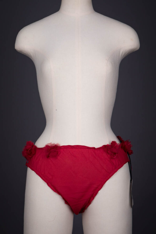 'Ruffle Bum' Silk Knickers By Strumpet & Pink, c. 2000s, UK. The Underpinnings Museum. Photography by Tigz Rice.