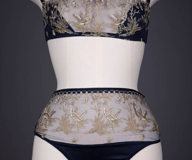 'Golden Heron' Lingerie Set By Coco De Mer, 2018, UK. The Underpinnings Museum. Photography by Tigz Rice.