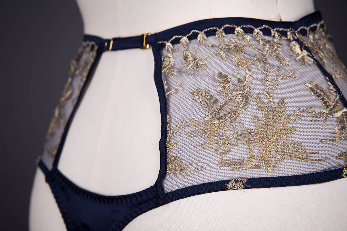 'Golden Heron' Lingerie Set By Coco De Mer, 2018, UK. The Underpinnings Museum. Photography by Tigz Rice.