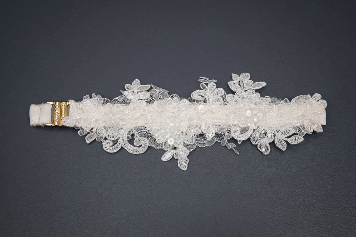 'Promise' Silk Bridal Garter By Cristina Aielli, 2018, Italy. The Underpinnings Museum. Photography by Tigz Rice.