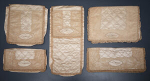 'Kathleen' Embroidered Satin Trousseau Lingerie Case Set By Carlin Comforts For Saks Fifth Avenue, c. 1944, USA. The Underpinnings Museum. Photography by Tigz Rice.