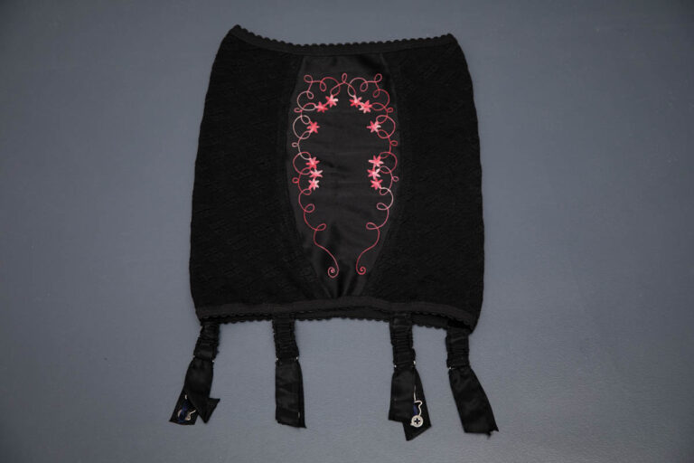 'Jeune Fille' Embroidered Teen Girdle By Cadolle, c. 1950-60s, France. The Underpinnings Museum. Photography by Tigz Rice.