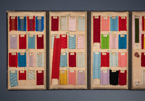 Silk Elastic Sample Book, c. 1900-1910s. The Underpinnings Museum. Photography by Tigz Rice.