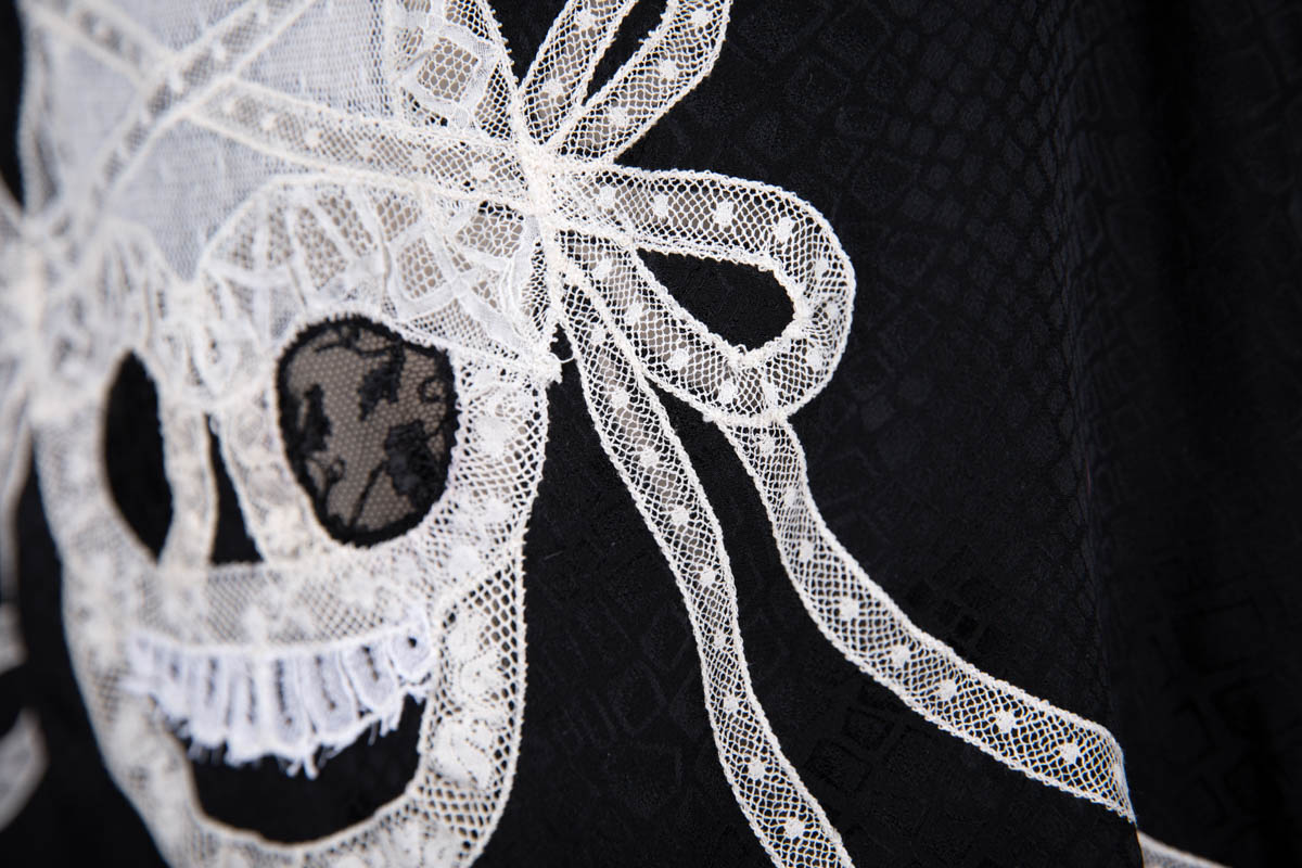 'Deco' Skull Lace Appliqué Camisole By Honeycooler Handmade, 2013, USA. The Underpinnings Museum. Photography by Tigz Rice.