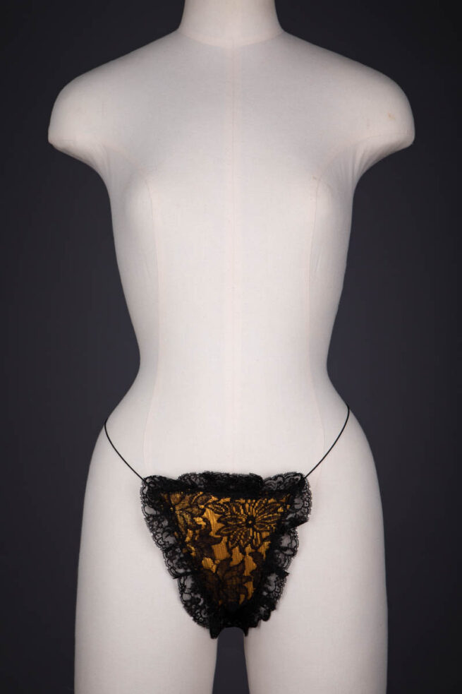 Lace & Satin G-String By Cover Girl Originals, c. 1950s, USA. The Underpinnings Museum. Photography by Tigz Rice.