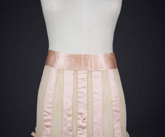 Hand Stitched Bobbinet Tulle & Silk Ribbon Girdle By Gladys Neal, c. 1920s, USA. The Underpinnings Museum. Photography by Tigz Rice.