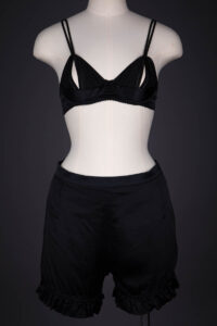 Silk & Mesh Open Cup Bra By Coco De Mer With 'Avec Des Bas' Silk Open Drawers By N. De Samim, c. 2005-2010, UK. The Underpinnings Museum. Photography by Tigz Rice.