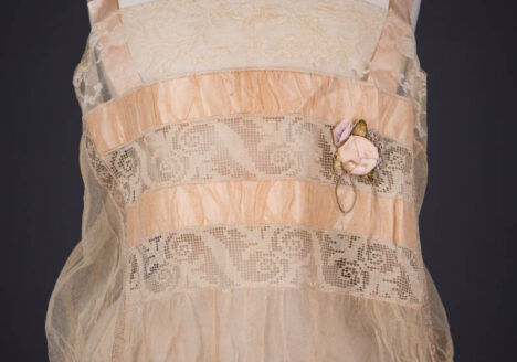 Cotton Tulle, Filet Lace, Silk Ribbon & Ribbonwork Corset Cover By Chamberlin-Johnson-DuBose Co., c. 1920s, USA. The Underpinnings Museum. Photography by Tigz Rice.