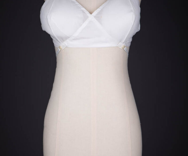 'High Line' White Nylon Bra By Kestos, c. 1950s, Great Britain. The Underpinnings Museum. Photography by Tigz Rice.
