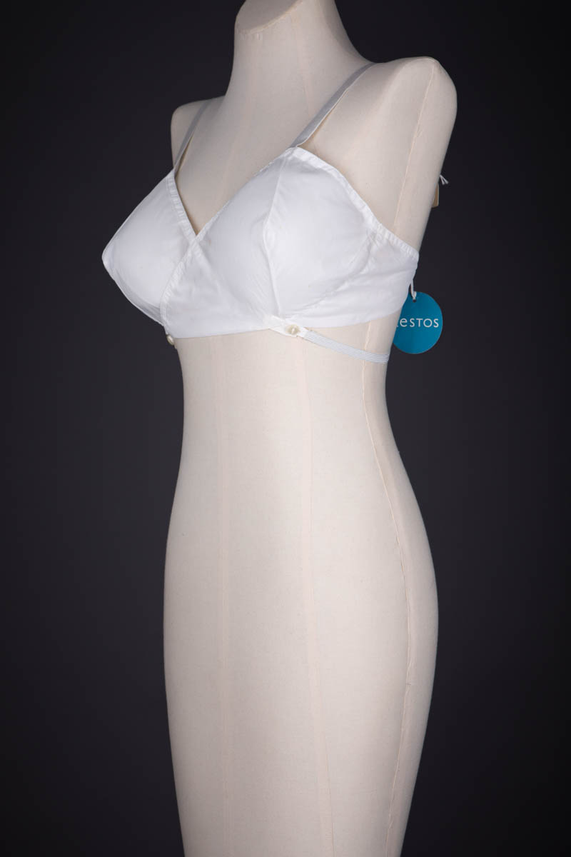 'High Line' White Nylon Bra By Kestos, c. 1950s, Great Britain. The Underpinnings Museum. Photography by Tigz Rice.