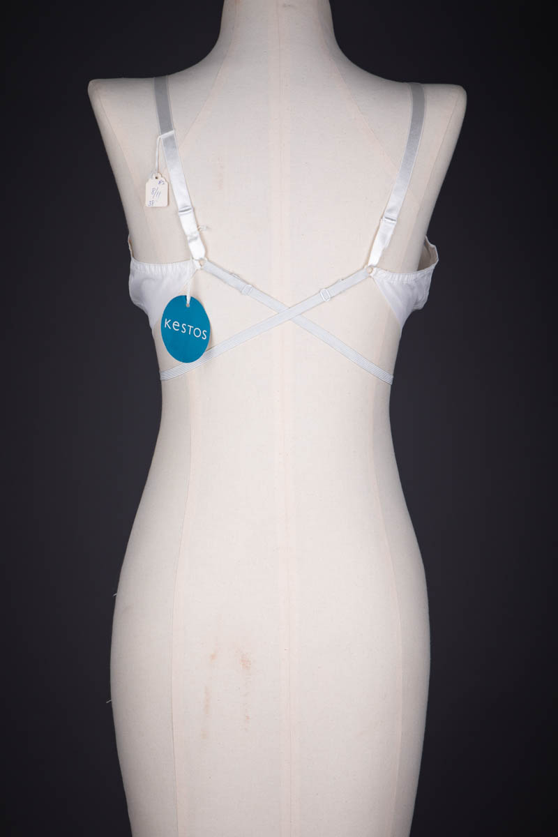 'High Line' White Nylon Bra By Kestos, c. 1950s, Great Britain. The Underpinnings Museum. Photography by Tigz Rice.
