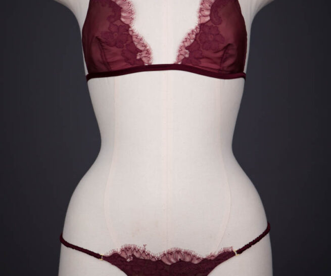 'Antelope' Silk & Lace Appliqué Lingerie Set By Merle Noir Lingerie, 2021, The Netherlands. The Underpinnings Museum. Photography by Tigz Rice.
