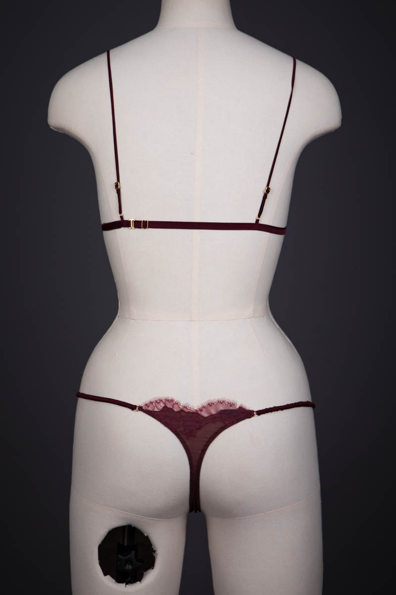 'Antelope' Silk & Lace Appliqué Lingerie Set By Merle Noir Lingerie, 2021, The Netherlands. The Underpinnings Museum. Photography by Tigz Rice.