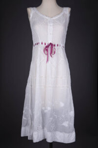 White Cotton Lawn Trousseau Chemise With Whitework Embroidery & Lace Insertion, c. 1910s, Austria. The Underpinnings Museum. Photography by Tigz Rice.