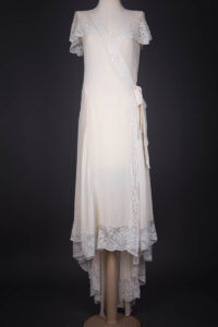 Cream Silk Georgette Robe With Lace Trim & Capelet, c. 1920s. The Underpinnings Museum. Photography by Tigz Rice.