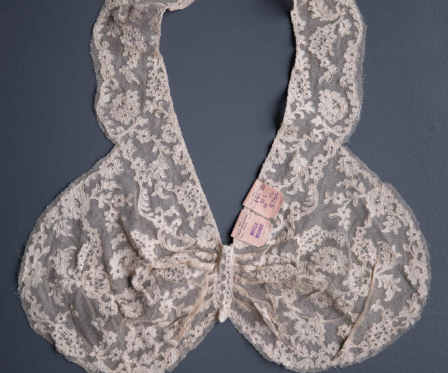 Machine Lace Nightgown Bodice Insert, c. 1930-40s, France. The Underpinnings Museum. Photography by Tigz Rice