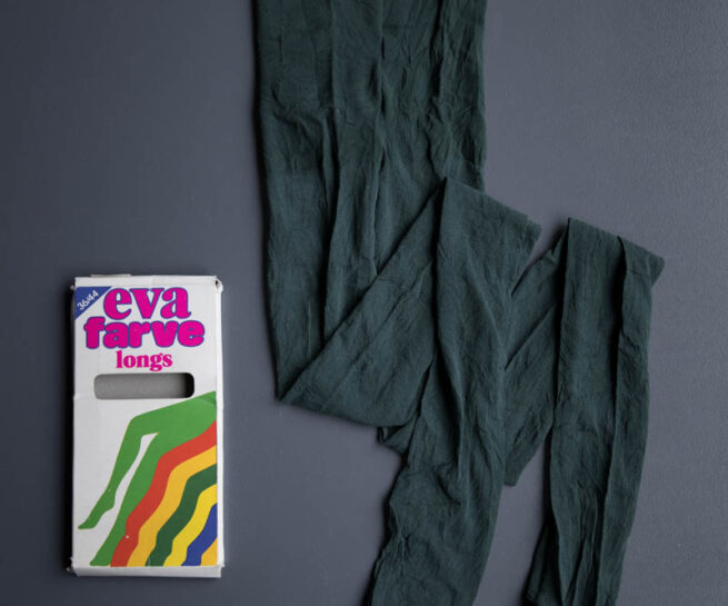 Forest Green 'Longs' Tights By Eva Farve, c. 1960s, Norway. The Underpinnings Museum. Photography by Tigz Rice