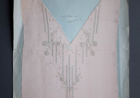 Collection Of Embroidery Samples For Silk Lingerie & Nightwear, c. 1930s, Great Britain. Photography by Tigz Rice. The Underpinnings Museum.