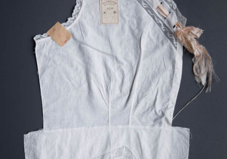 Cotton Lawn Corset Cover Half Samples By The Excelsior, c. 1880-1900s, Great Britain. The Underpinnings Museum. Photography by Tigz Rice