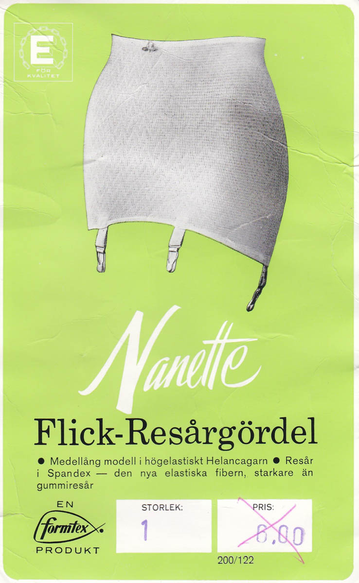 'Nanette' Child's Stretch Girdle By Formtex, c. 1960s, Sweden. The Underpinnings Museum