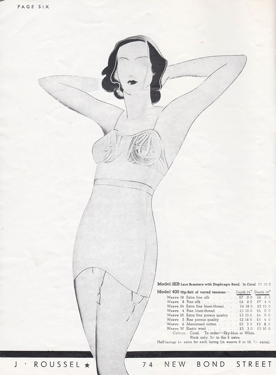'The Art Of Figure Sculpture' Lingerie Catalogue By J. Roussel, c. 1930s, Great Britain. The Underpinnings Museum