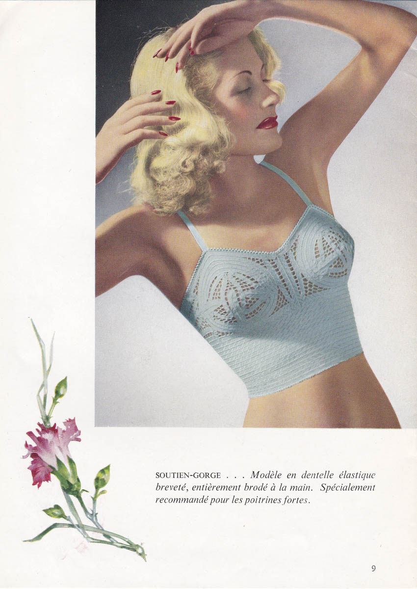 The Underpinnings Museum on Instagram: These images come from a 1940s  French lingerie catalogue by J. Roussel, titled 'Flottant Au Vent.' Many of  the custom-made foundation models pictured within this catalogue are