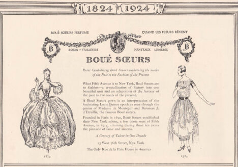 'A Century Of Talent In One Decade' Advertisement By Boué Soeurs, 1924, USA. The Underpinnings Museum