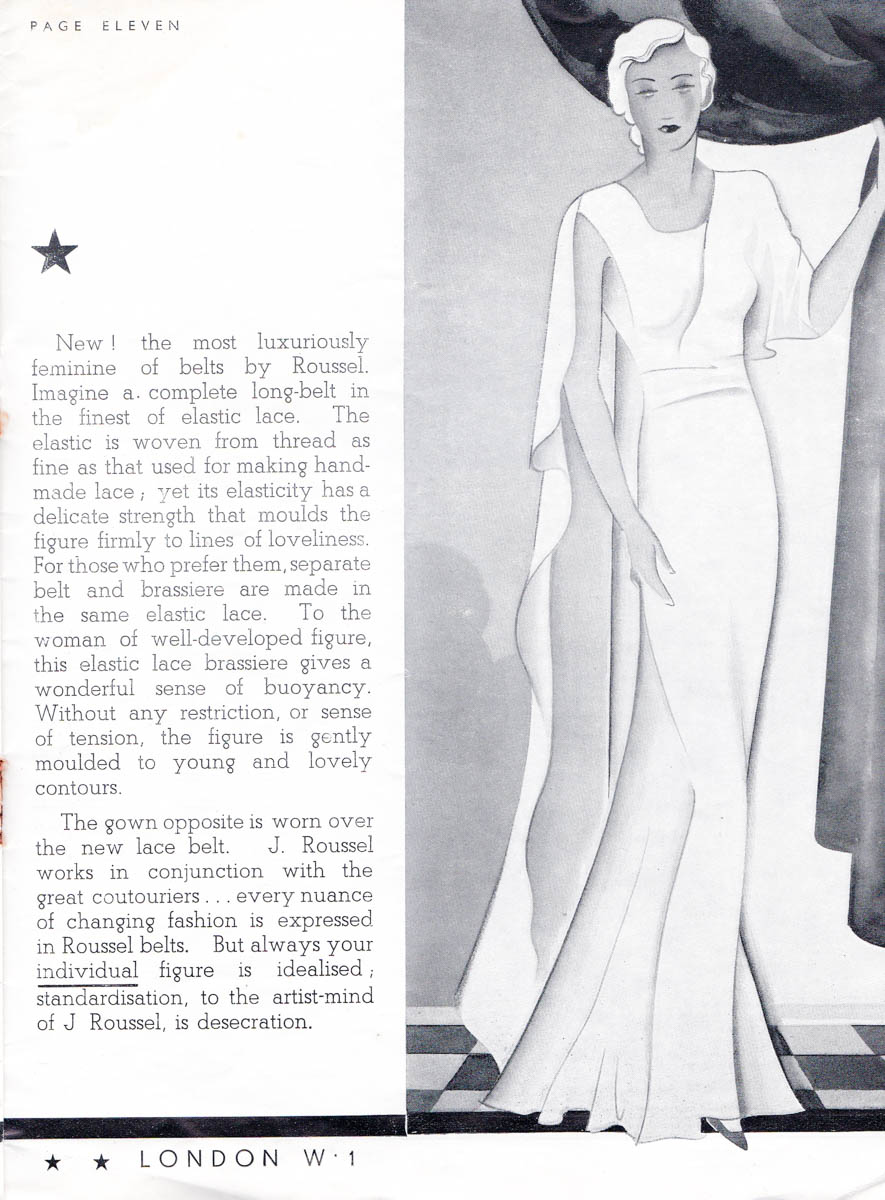 'The Art Of Figure Sculpture' Lingerie Catalogue By J. Roussel, c. 1930s, Great Britain. The Underpinnings Museum