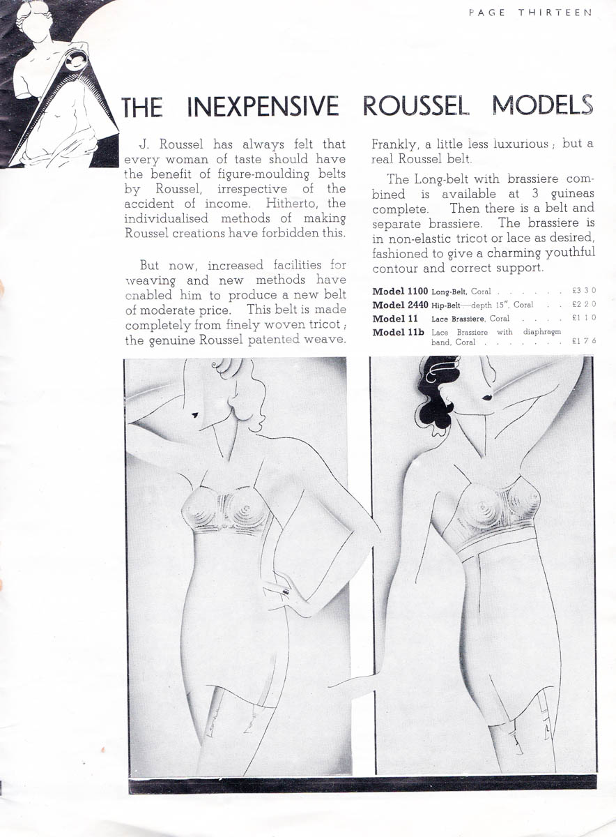 'The Art Of Figure Sculpture' Lingerie Catalogue By J. Roussel, c. 1930s, Great Britain. The Underpinnings Museum