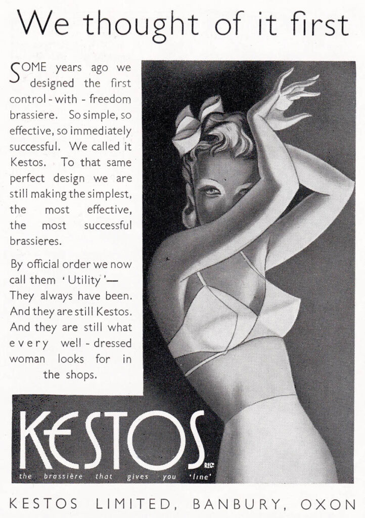 'We Thought Of It First' Advertisement By Kestos, c. 1940s, Great Britain. The Underpinnings Museum