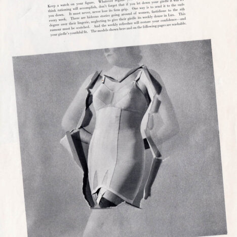 Warner corset provided full body control, replacing the boned corsets with  nylon and other new synthetic fabrics. 1951. - SuperStock