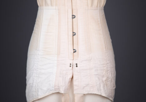 Cotton & Overlocked Elastic Panel Underbust Corset By Thomson's Glove Fitting, c. 1921, USA. The Underpinnings Museum. Photography by Tigz Rice
