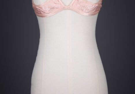Floral Jacquard Rayon Sling Bra By Fina, c. 1930s. The Underpinnings Museum. Photography by Tigz Rice