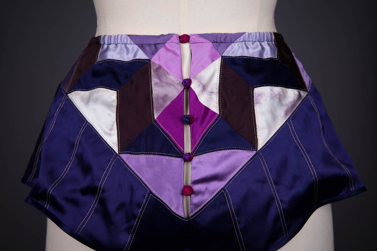 'Harmony' Patchwork Silk Satin Lingerie Set By Pillowbook, 2018, China. The Underpinnings Museum. Photography by Tigz Rice.